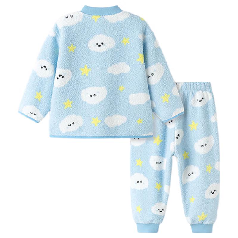 Balabala Kids Winter Half Velvet Pajama Set 90