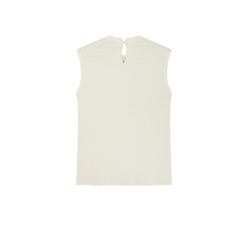 LESS Women's Sleeveless Round Neck Knit Tank Top