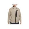 Nike Logo Print Windproof Hooded Woven Jacket Men Jackets Brown DQ4323-247