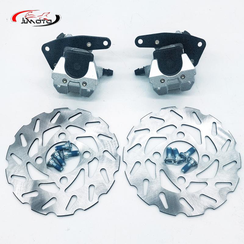 Front Left Right Brake Caliper With Brake Discs Rotors For Yamaha ATV Banshee Kodiak Grizzly YFM350 YFM400 YFM450 Raptor YFM660