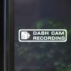 DASH CAM RECORDING Car Stickers Window Windshield Rear Bumper Vinyl Decals Waterproof Scratches Decoration Auto Accessories