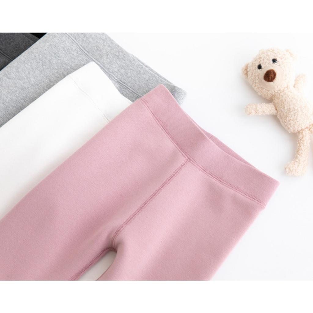 Spring and Autumn Girls' Pants Candy Colored Matte Warm Children's Bottom Pants Cotton Can Be Worn Inside Out Children's Pants