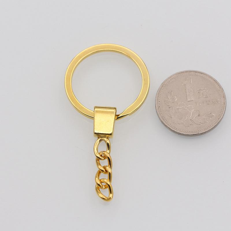 Handmade DIY Keychain Kit: Flat Ring & Square Chain A341