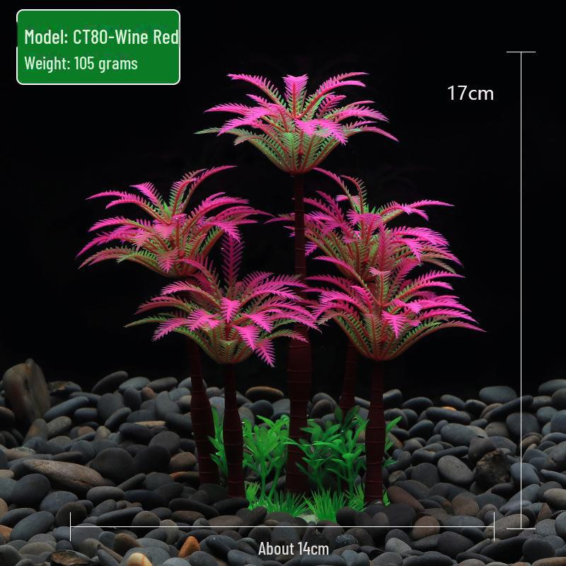 Fish Tank Decor: Simulation Water Plant Sand Table Bonsai Ornaments, Plastic Fake Water Plant CT80