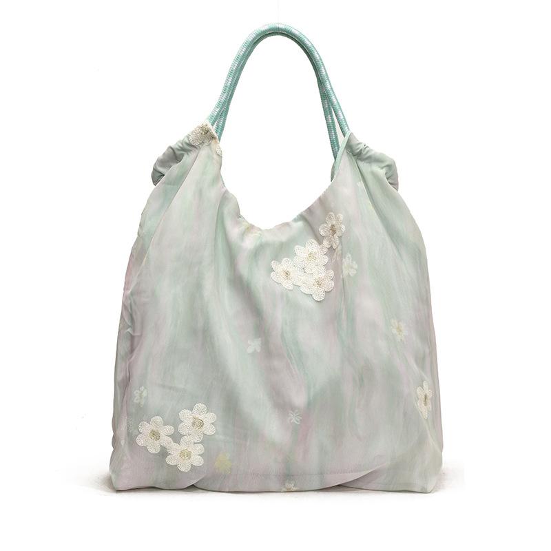 New Chinese Style National Style Bag 2025 New Trendy Shoulder Handbag Literary Small Fresh Women's Bag Large Capacity Tote Bag