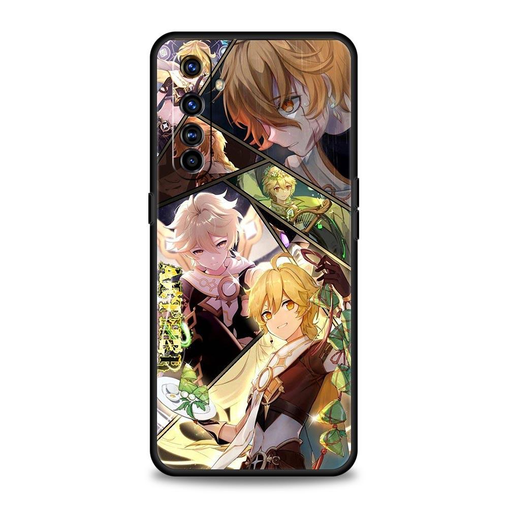 For Realme GT Neo 2 3 3T 5 Phone Case 12 11 5G 10 9 8 5G 7 6 GT5 GT3 GT2 Pro C21 C11 C25 C35 Cover Genshin impact ayato wanderer