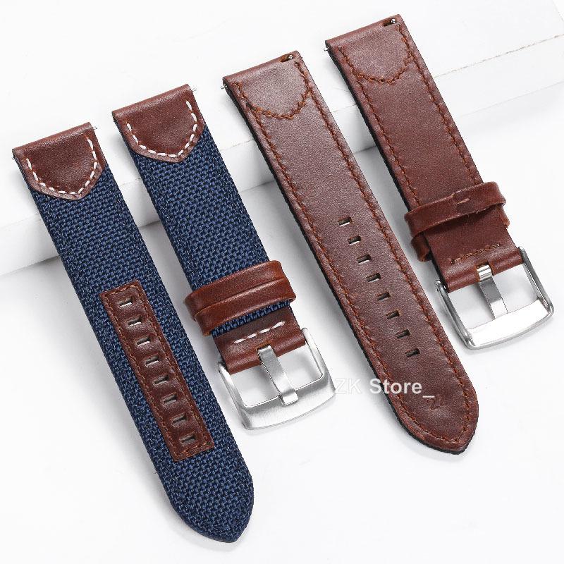Vintage Nylon Watch Band 20mm 22mm for Seiko Watch Strap for Smart Watch Bracelet Belt Men Women Universal Replacement Bands