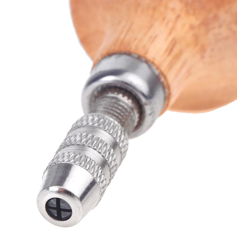 Jewelry Craft Handle Pin Vise Vice Wooden Handle With Chuck Wrapping Drill Tool