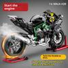1:6kawasaki H2r Alloy Motorcycle Model Ignition Start Function With Simulated Spray Effect Premium Diecast Locomotive Decoration
