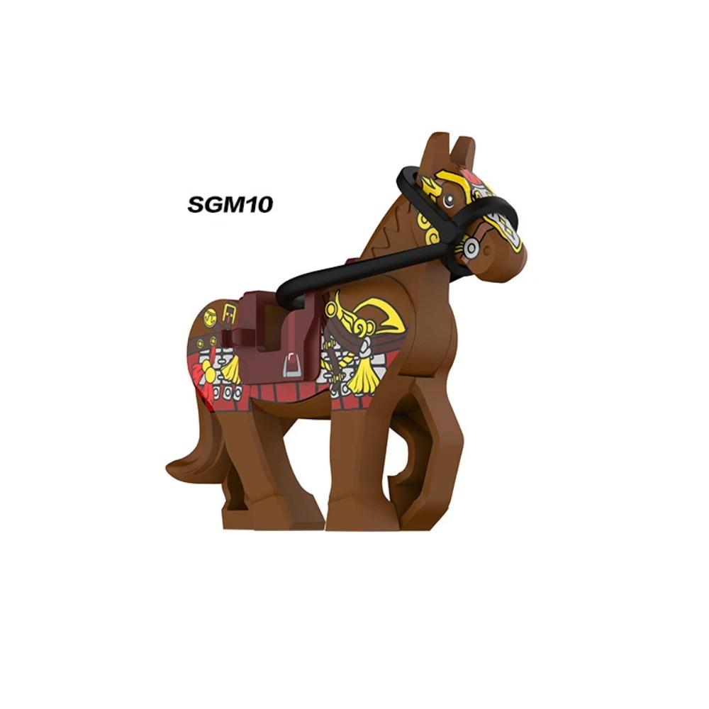 Military Building Blocks Solider Figures Mount War Horse Saddle Reins Adults Children Gifts Toys Animal Accessories Equipments