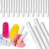 20Pcs Summer Reusable Ice Cream Sticks DIY Crafts Ice Cream Bars Rose Gold Acrylic Popsicle Sticks