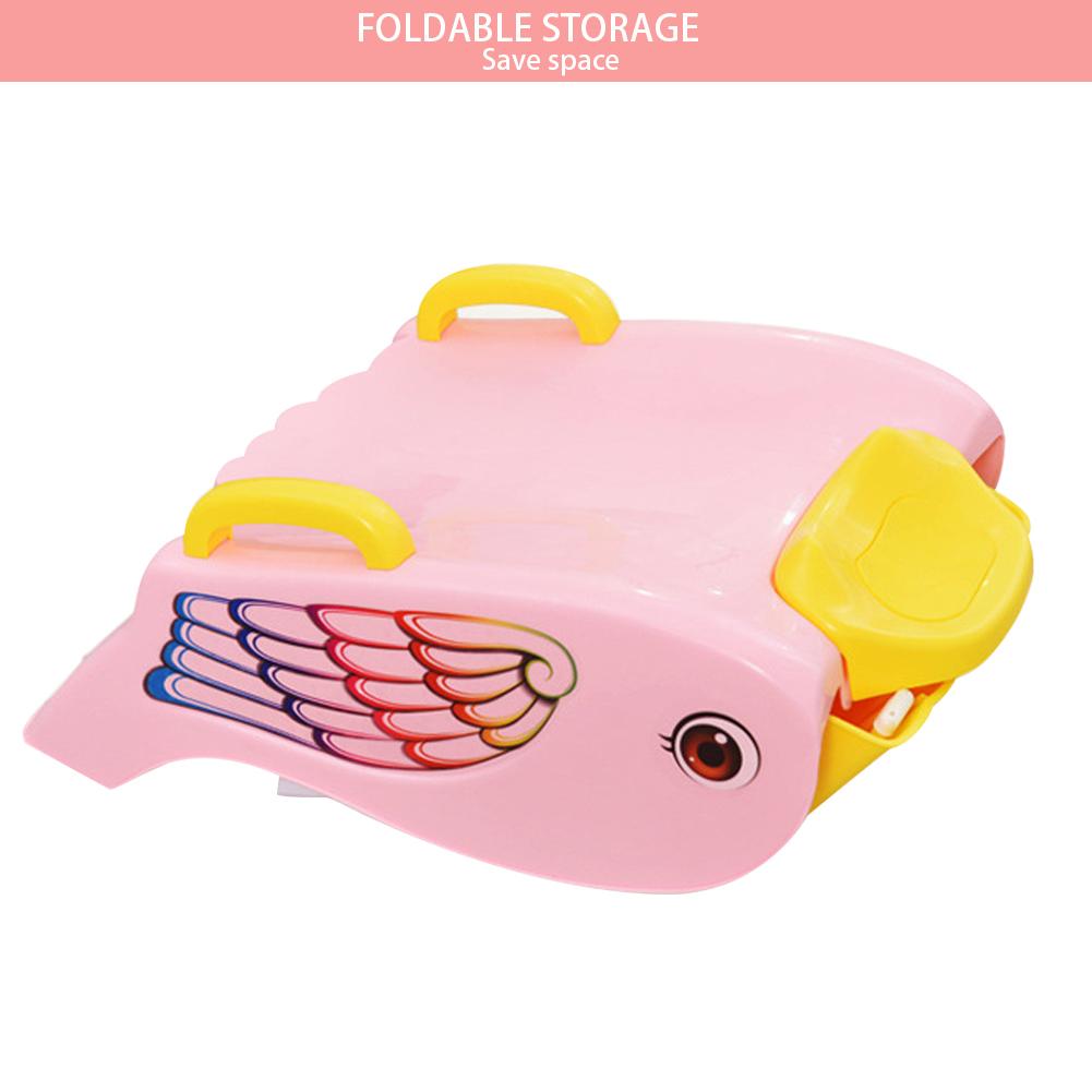 Klappbarer Kinder-Shampoosessel Verstellbarer Cartoon Baby-Shampoo-Liegesessel Rosa