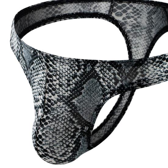 Men Thong Sexy Low-Rise Slim Fit Briefs Leopard Print High Elasticity Breathable Panties Comfortable Daily Wear