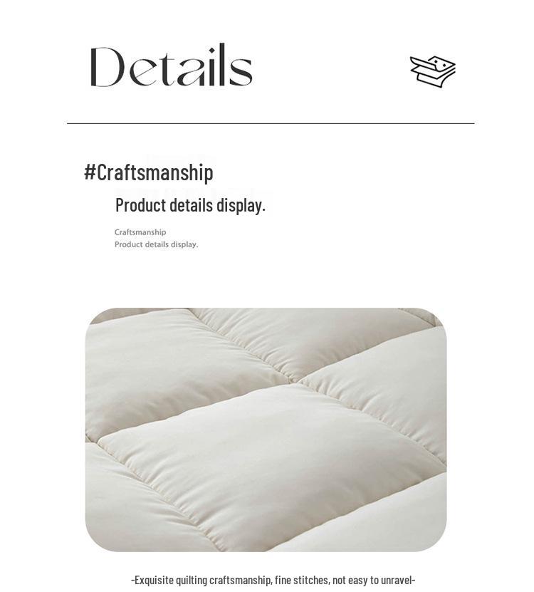 Solid Color Soft Cotton Quilt Mattress Sheet for Full Bed - Skin-Friendly and Ideal for Dorms