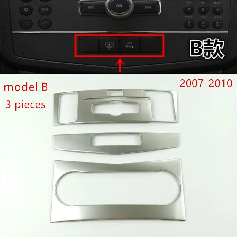 Car Styling For Mercedes Benz C Class W204 Console CD Panel Air Conditioner Vents Frame Cover Trim Decoration Sticker