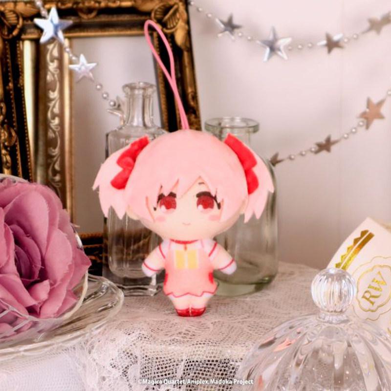 FUKUYA Authentic Puella Magi Madoka Magica Plush Keychain Madoka Kaname Homura Akemi Mami Tomoe 8cm Anime Bag Pendant