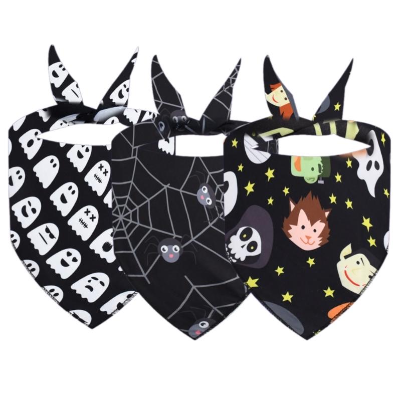 3pack Festives Dog Headscarf Pet Triangles Shape Scarf Holiday Pet Fashion Scarf for Large Breeds