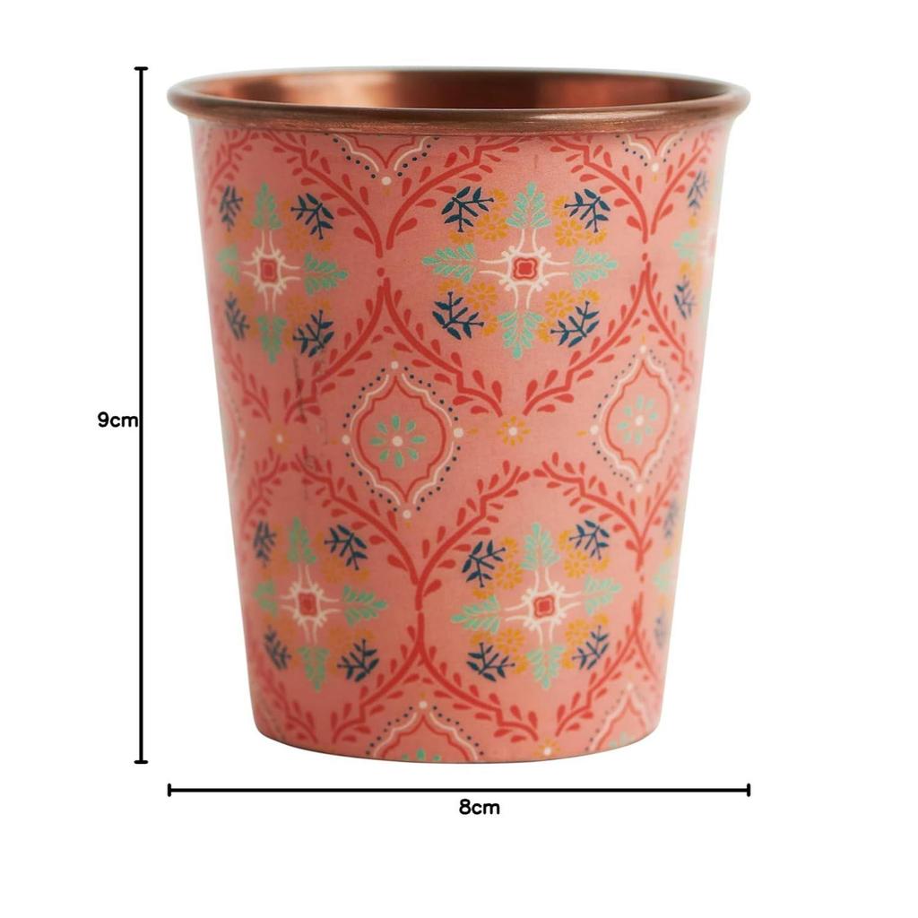Moroccan Tile Copper Tumbler- Small, 300 ML ,The copper tumbler is perfect for everyday usage.