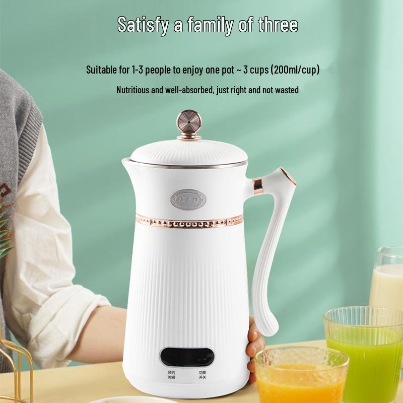 Tragbarer Sojamilchbereiter & Saftpresse mit Doppelspannung - Geräuscharm, Kein Einweichen erforderlich, Multifunktional für Bohnen, Reis, Getreide, Gemüse und Obst.