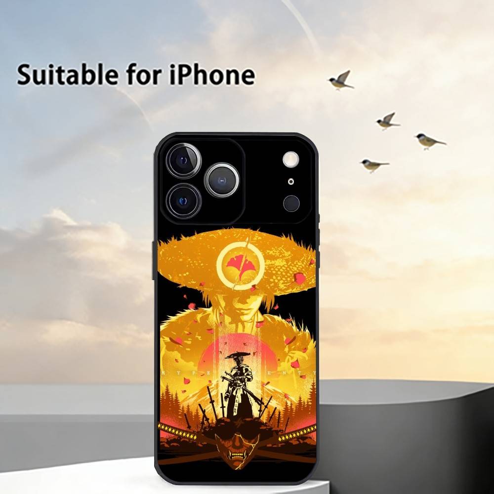 

Game G-Ghost Of Y-Yotei Phone Case For iPhone 17, 16,15,14,13,12,11 Plus,Pro Max, Others Soft Black Cover iPhone16