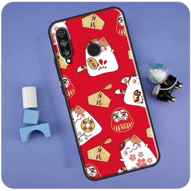 China cute lucky cat For Huawei Nova Y70 Y91 Y90 Y60 Y61 Y72 Y73 3i 7i 8i 11i 12i 9 10 SE P20 P30 P40 Lite Case