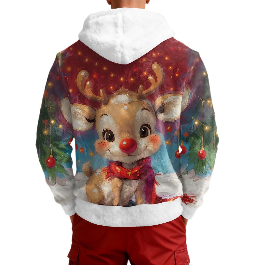 Men's Leisure Fashion Half Zipper Hooded Hood Long Sleeves Hoodie