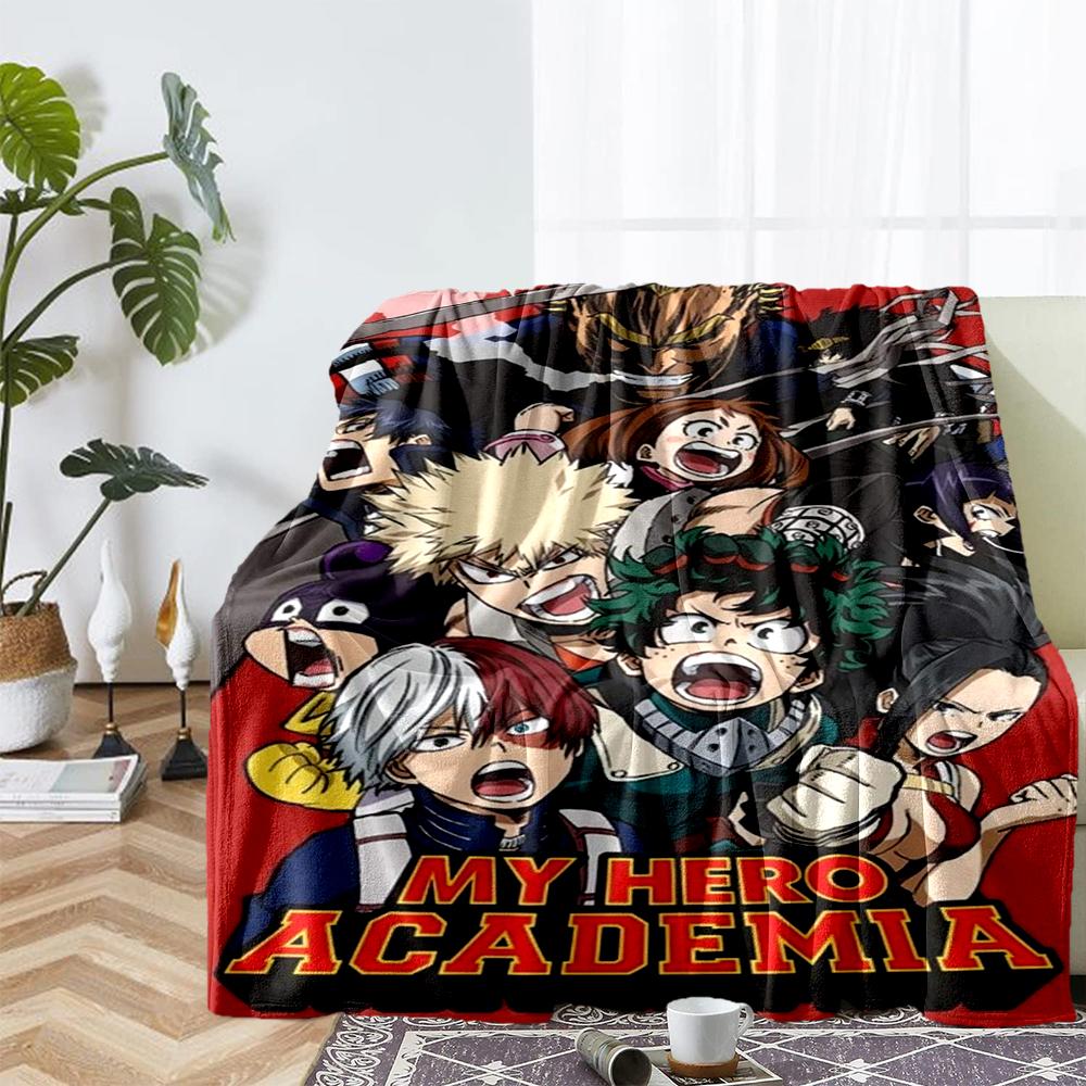 My Hero Academia Theme Printed Blanket - Perfect for Couch, Bed, Travel & Outdoor Use | Machine Washable, Cozy & Durable.