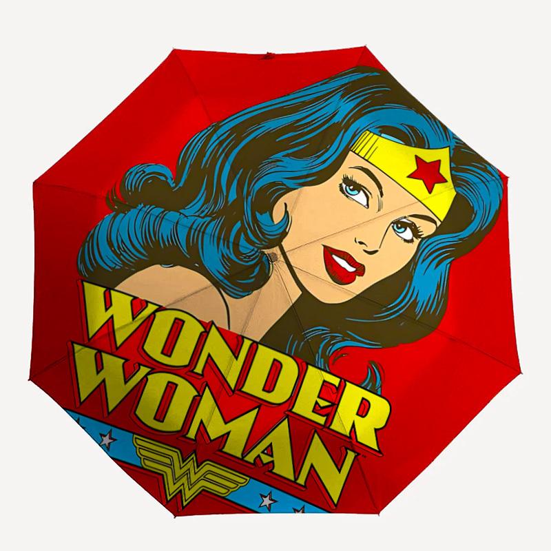

1pc Wonder Woman Automatic Folding Umbrella - Compact 8-Rib Design, Durable Plastic & Iron, Lightweight for Outdoor Daily Use21077