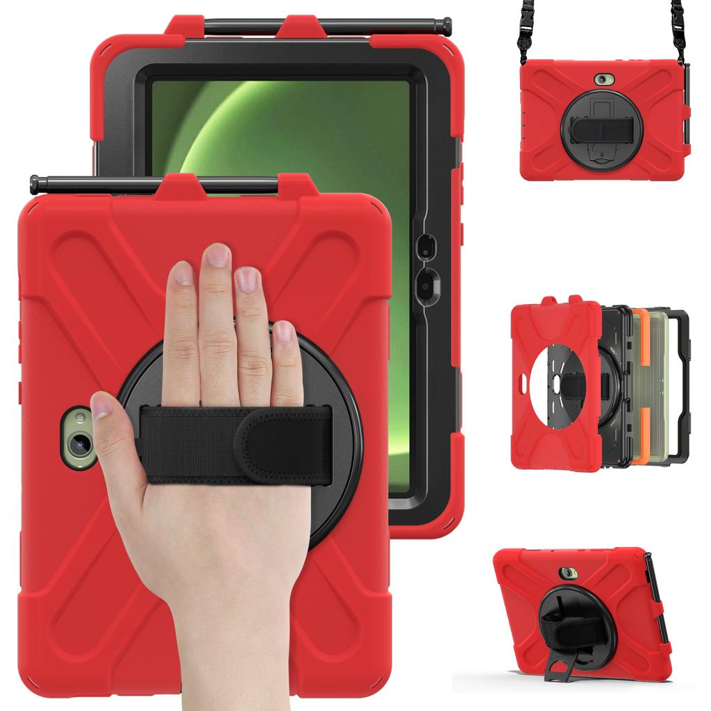 Für Samsung Galaxy Tab Active 4 5 Pro 10.1 2025 SM-X350 SM-X356B T540 T545 T630 T636 Hülle Kinder Silikon PC Abdeckung Mit Handschlaufe