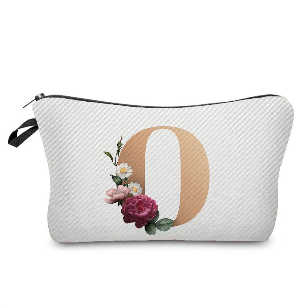 Geantă Cosmetică cu Imprimeu Litere Aurii pentru Femei Organizator pentru Articole de Toaletă Geantă de Depozitare pentru Călătorie 6719