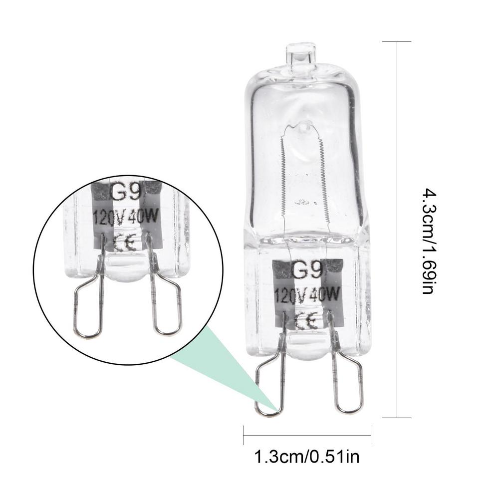 G9 40W Halogen Microwave Bulb Lamp Light Light Bulb Replacement Halogen Light Bulb Lamp Oven Lighting Lamps Kitchen Accessories