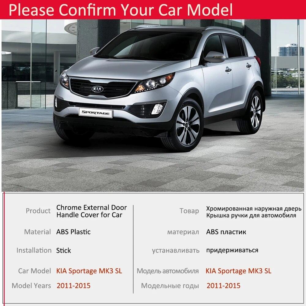 Pentru KIA Sportage MK3 SL 2011 2012 2013 2014 2015 capac cromat al mânerului ușii ornamente exterioare prindere capac autocolante accesorii ABS