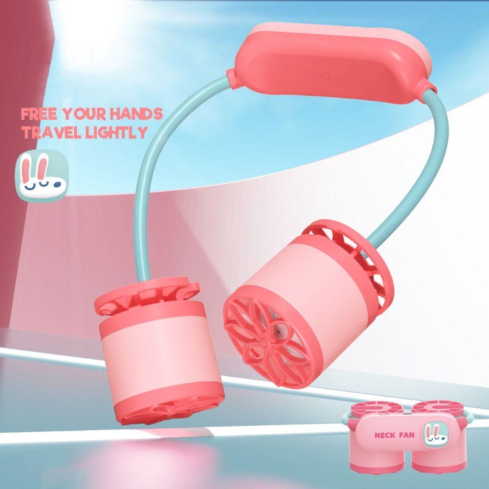 360° Bendable Hanging Neck Fan 3 Speeds Adjustable Turbine Neckband Fan  Office