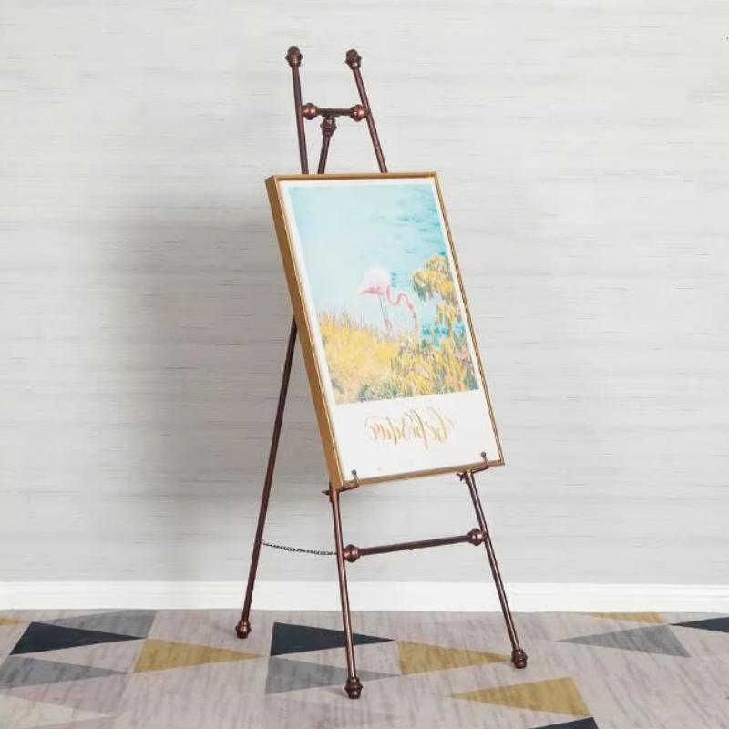 Metal Oil Painting Stand Hotel Wedding Wedding Welcome Photo Display Stand Wrought Iron Photo Frame Bracket Advertising Stand