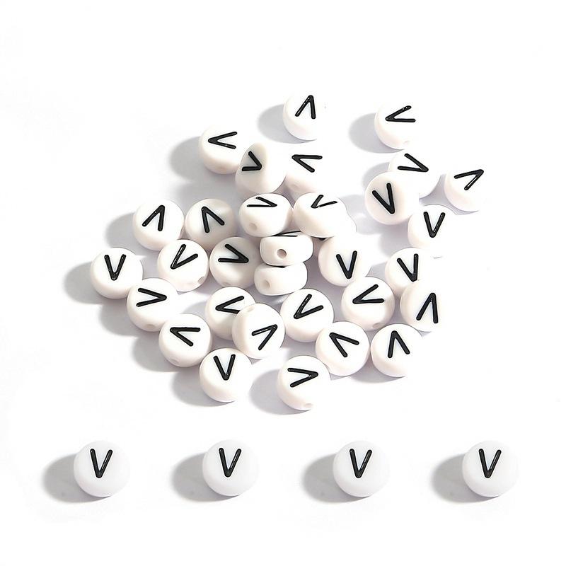 Brățară Handmade Mărgele 4*7mm Mărgele Acrilice Alfabet Mărgele Plate Instrumente de Înșirat Manual DIY pentru Copii Accesorii Bijuterii pentru Mărgelit Brățări Făcute Acasă