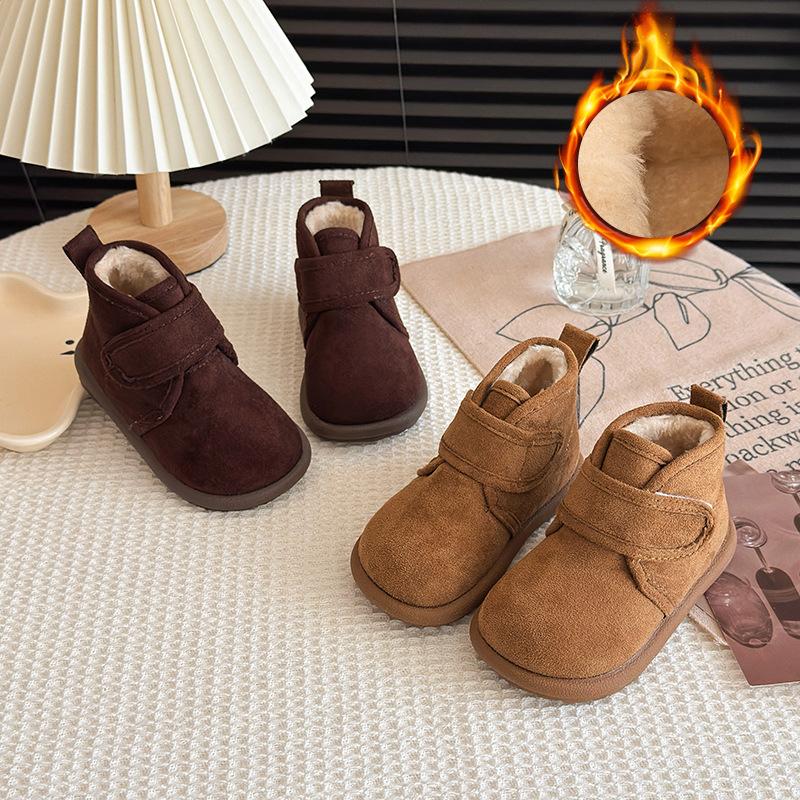 Children's Snow Boots Winter New Velvet Cotton Shoes Girls Thickened Warm Cotton Boots Boys Snow Boots