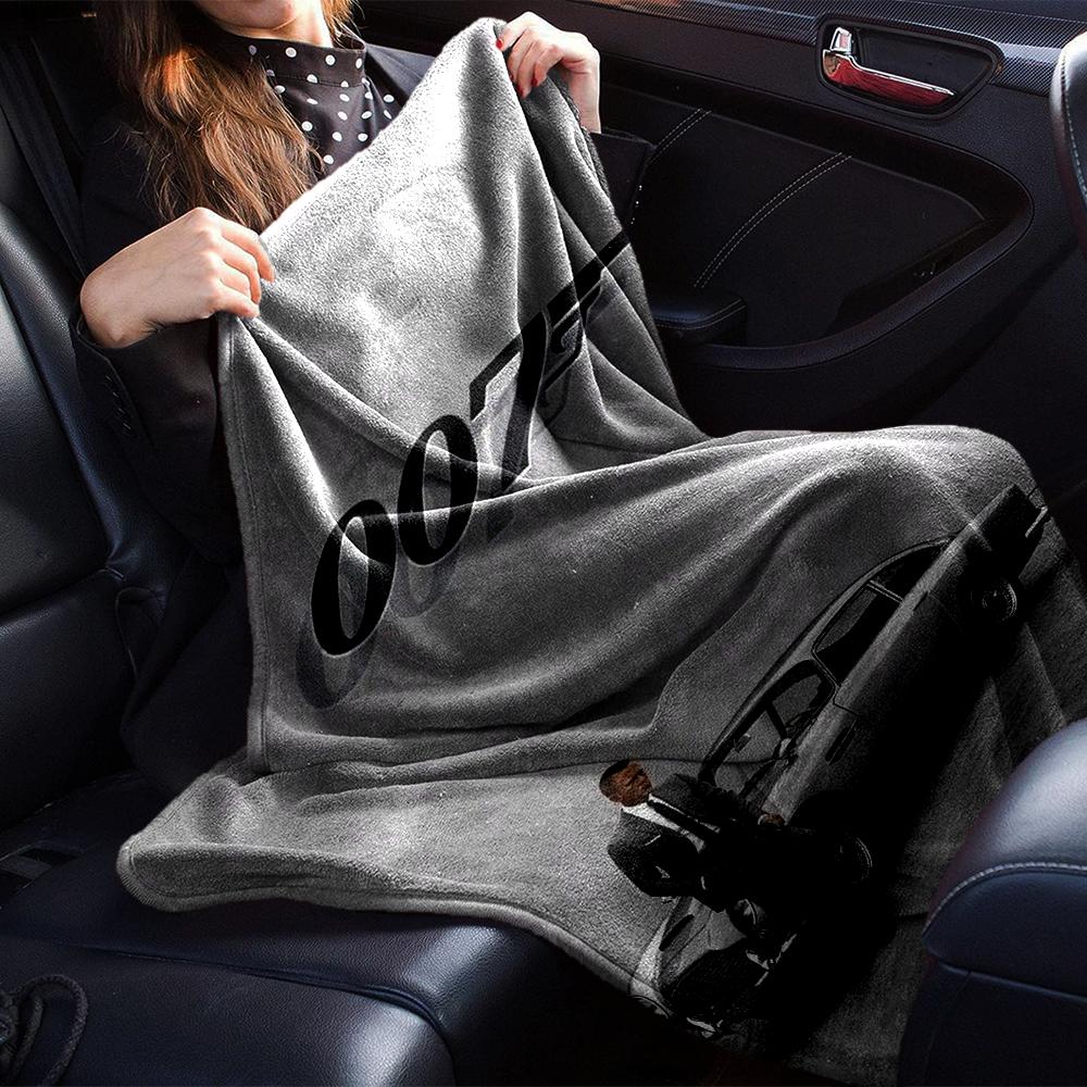 007 James Bond Theme Printed Blanket - Perfect for Couch, Bed, Travel & Outdoor Use | Machine Washable, Cozy & Durable.