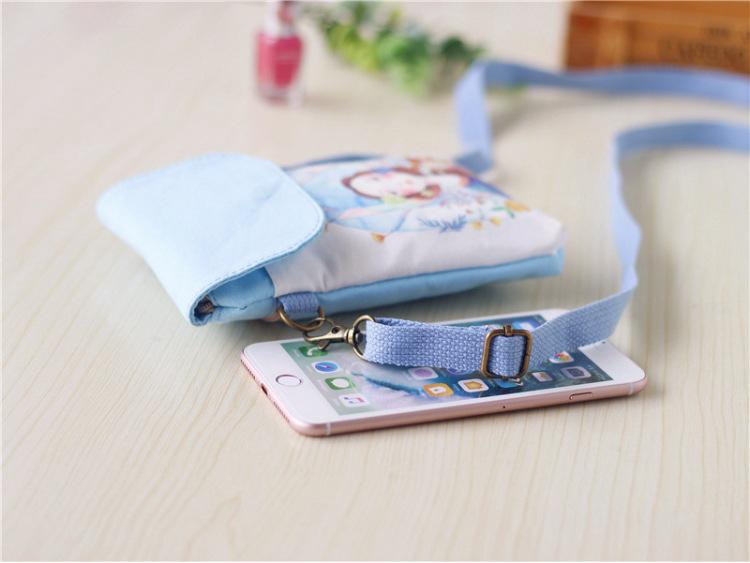 Spring/Summer Fresh Painted Women's Canvas Handbag & Crossbody Phone Bag