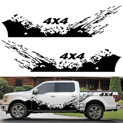 2x Naklejki winylowe na nadwozie samochodu Splash Graphics Czarne do odbioru ciężarówek 4x4