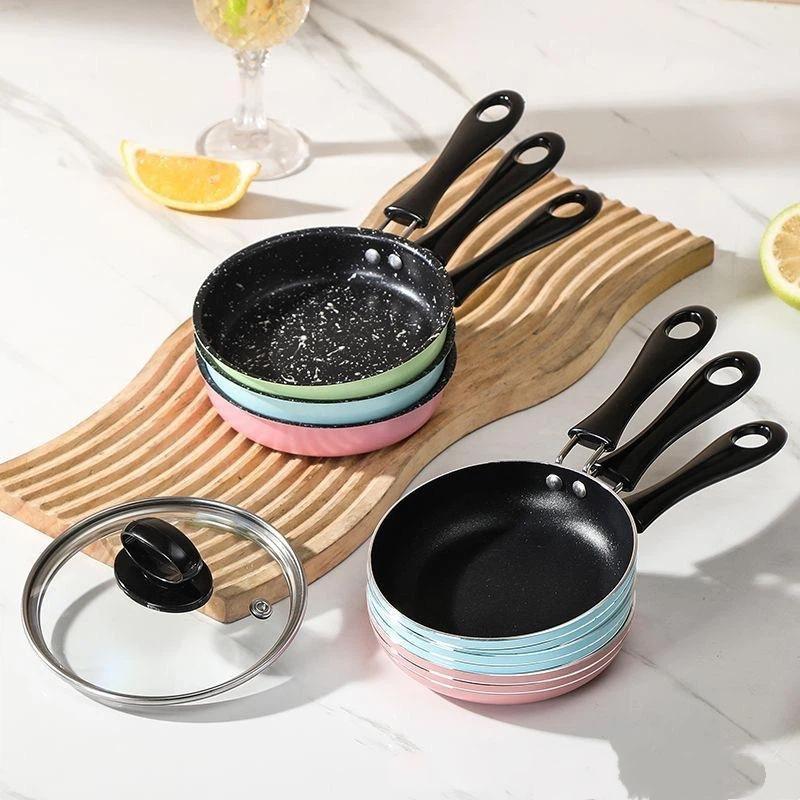 1Pcs Portable Omelette Pan Mini Nonstick Cast Iron Skillet With Handle For Induction And Gas Cooktops Children'S Breakfast Pot
