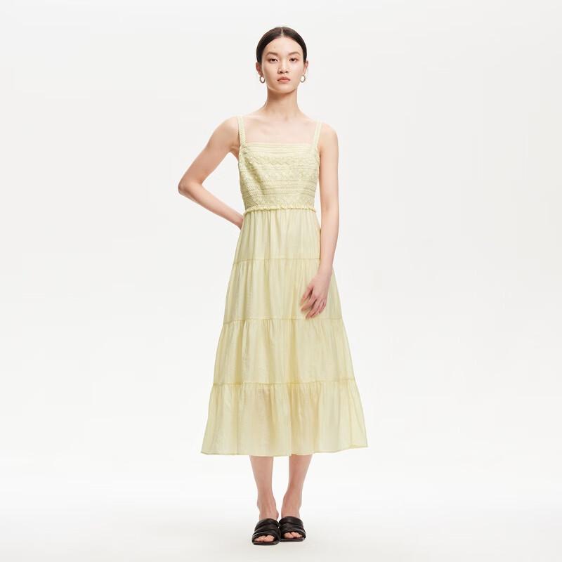 VEROMODA Women's Lace-Patch A-Line Long Dress