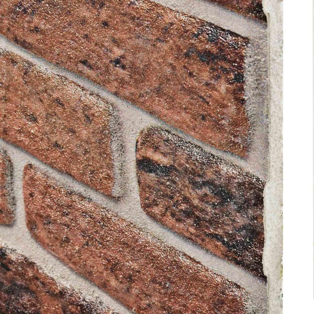 Wall Panels 10 Pcs Brown Brick Pattern 100 X 50 Cm EPS Foam