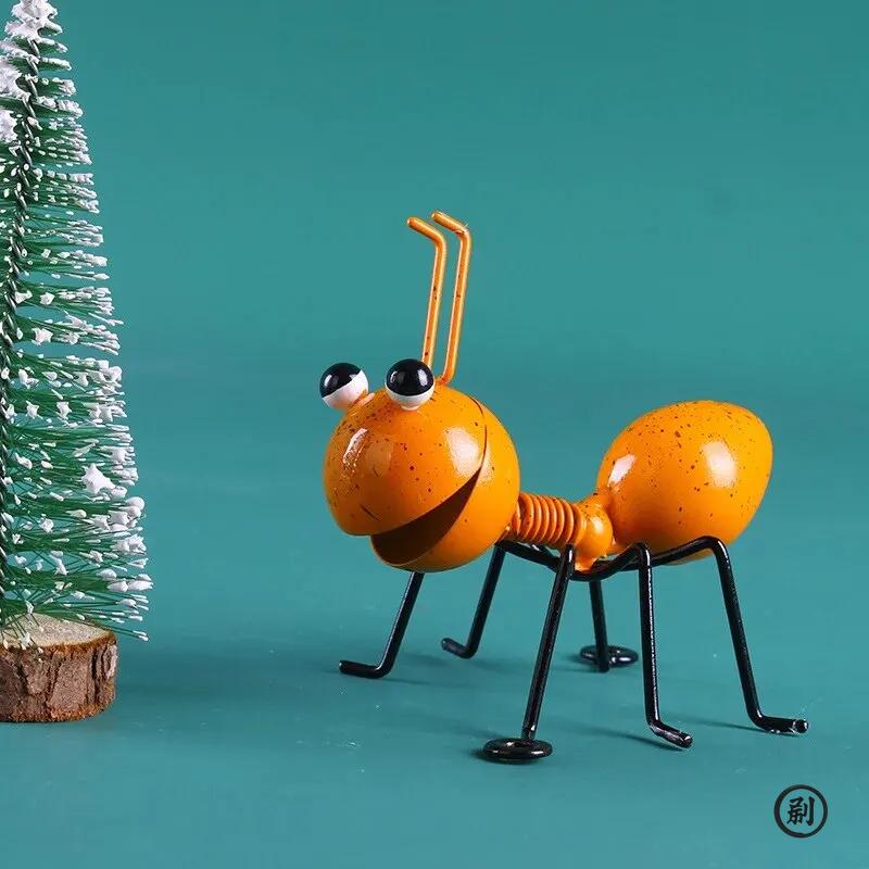 Kovové mravence zahradní dekorace, plot trávník ložnice obývací pokoj závěsná nástěnná dekorace, 3D socha mravenci umělecká dekorace ozdoba