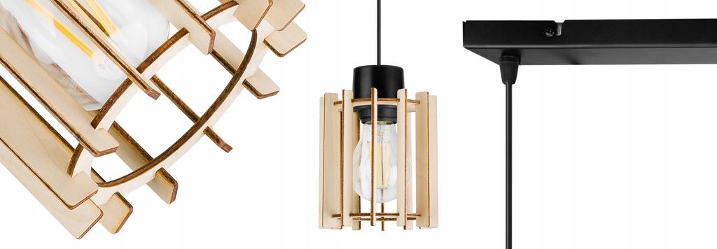 MODERN WOODEN LED CEILING HANGING LAMP