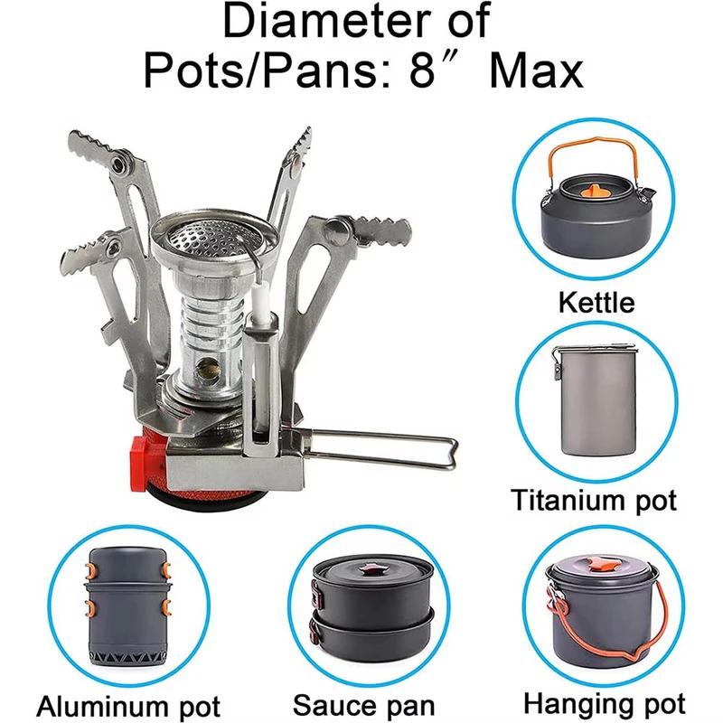 Outdoor Camping Foldable Camping Integrated Gas Stove Heater Portable Travel Burner Outdoor Picnic Supplies Survival Stove Head