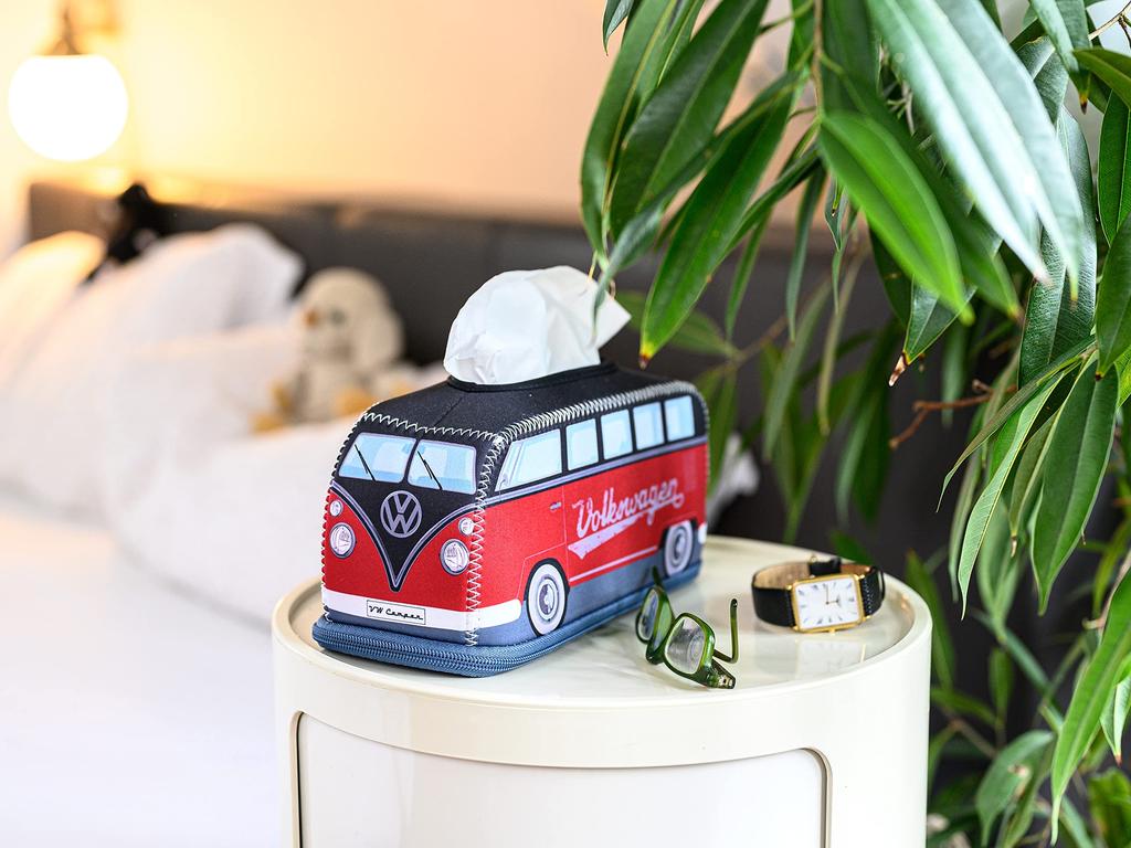 BRISA VW Collection T1 Bus Neoprene Tissue Box Holder BUNE204 RD/BK
