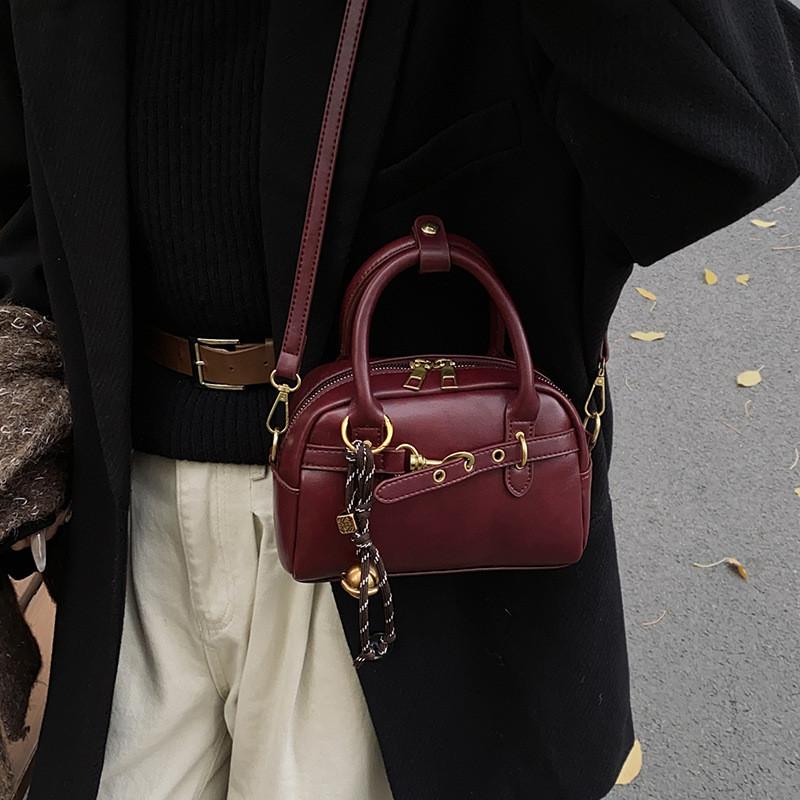 Chic Urban Simple Design Pu Leather Small Square Tote Bag For Everyday Use