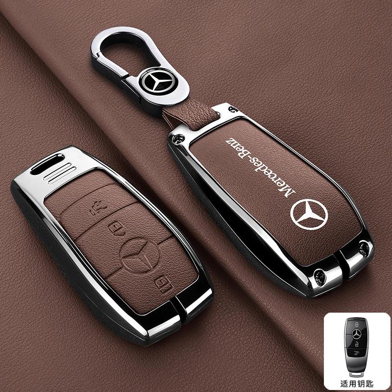 GLC GLB Leder Auto Fernbedienung Schlüsselhülle Fob Abdeckung Für Mercedes Benz A C E S G GLS CLA Klasse W213 W203 W211 W205 W177X167 W204 Acces