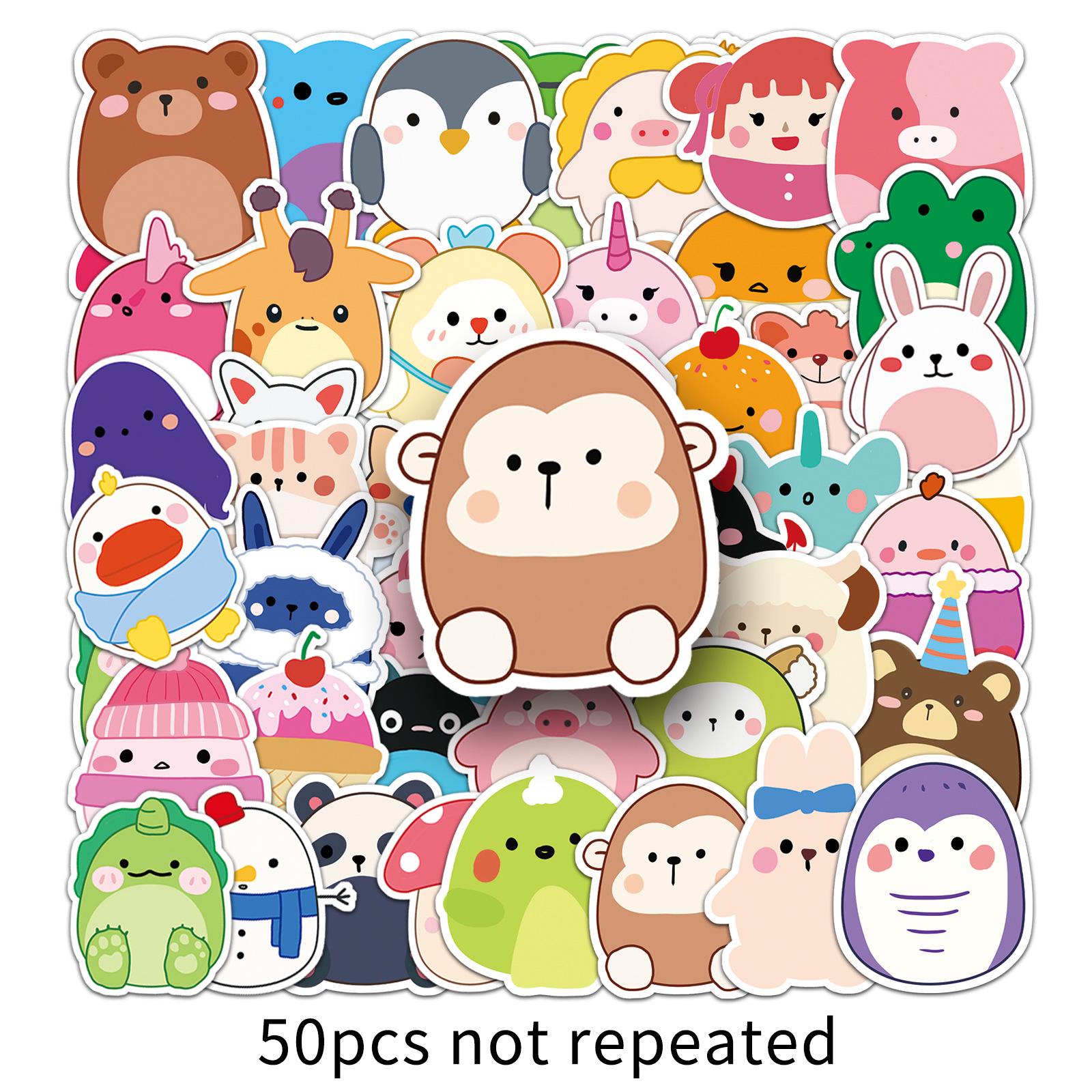 50 Hand-Painted Original Doll Stickers - Non-Infringing Girly Toy Designs for Color Painting and Journal Decoration