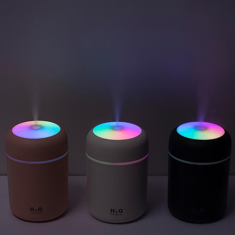 Mini humidificateur d'air Portable pour voiture, 300ml, désodorisant avec veilleuse LED, 2 Modes d'alimentation USB, diffuseur d'huile pour voiture